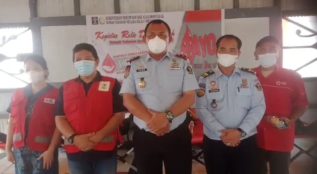 Kegiatan Donor Darah Yang Dilakukan Karutan kelas 1 Medan bersama PMI Kota Medan