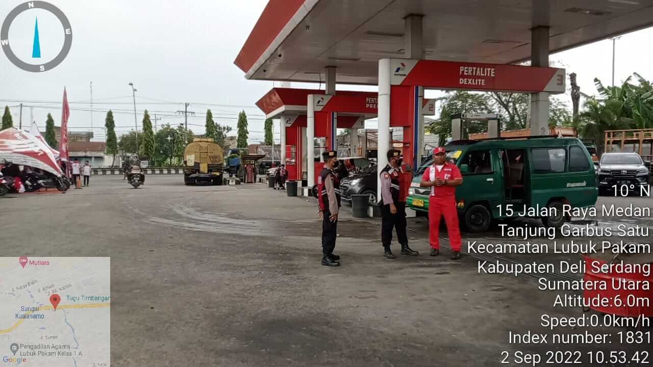 Antisipasi Gangguan Kamtibmas, Sat Samapta Polresta Deli Serdang Gencar Laksanakan Patroli Ke SPBU