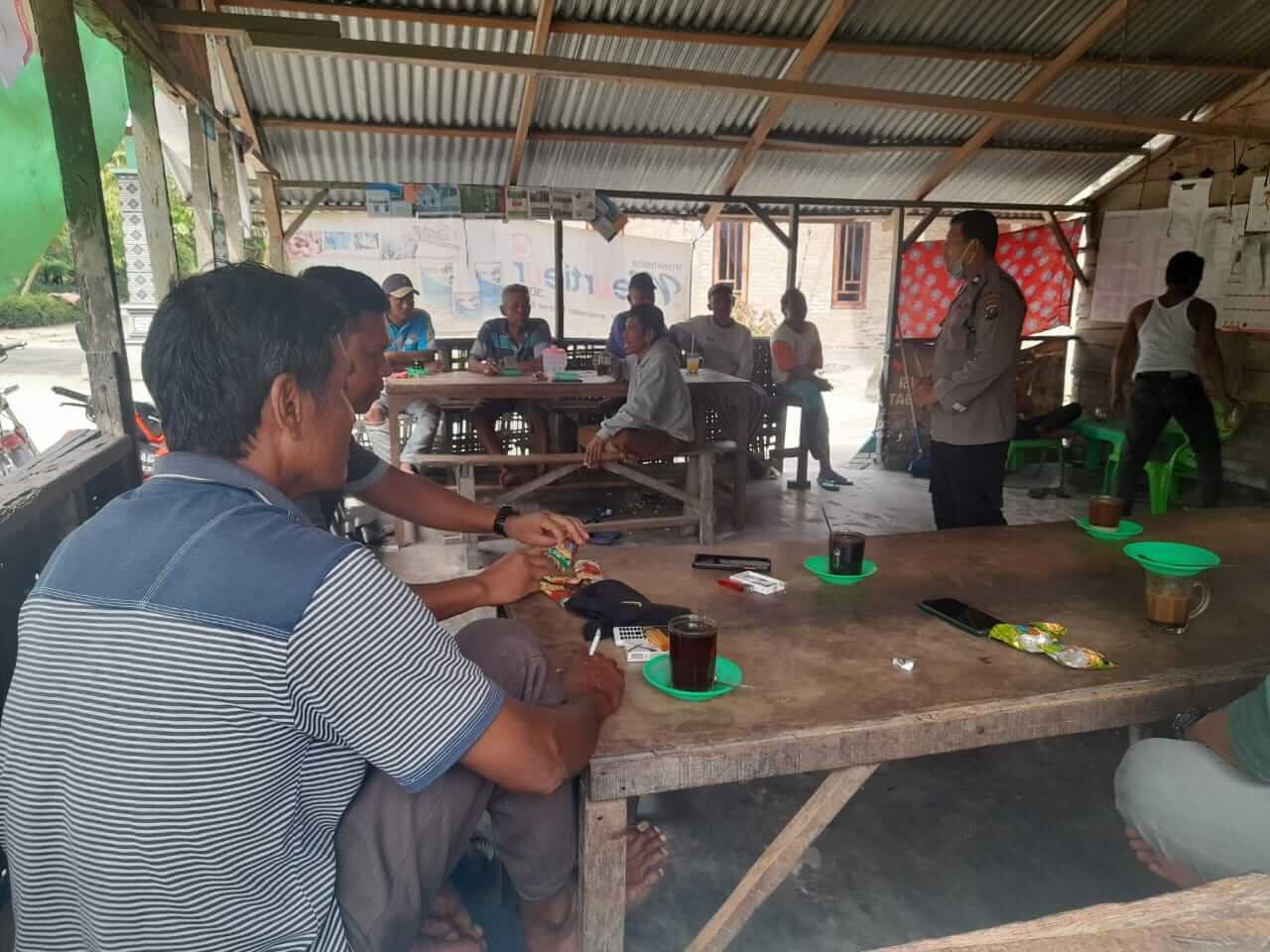 Ciptakan Kekondusifan,Kanit Binmas Polsek Medang Deras Sambangi Tomas