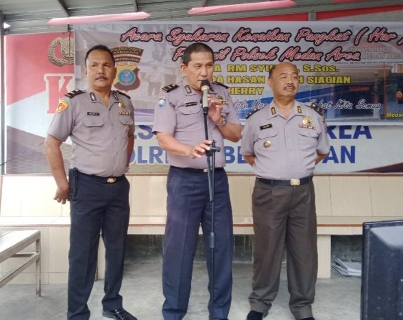 Kapolsek Medan Area Kompol Ali Irsan Hasibuan SH. Adakan Acara Syukuran Kenaikan Pangkat (HAR)