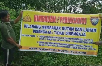 Cegah Karhutla, Polsek Gunung Meriah Himbau Pencegahan Karhutla ke Masyarakat