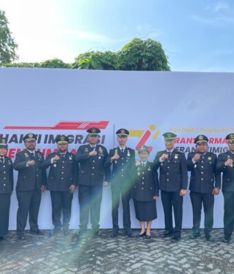 Kantor imigrasi kelas II TPI Pematangsiantar Kanwil Kemenkumham Sumut Melaksanakan Upacara Hari Bhakti imigrasi Ke 74