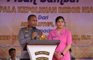 PISAH SAMBUT KAPOLRES NIAS DI HIASI HARU BIRU DAN BERLANGSUNG HIKMAT