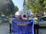 Ops Keselamatan Toba 2024, Sat Lantas Polres Pematang Siantar Edukasi Jemaat Gereja Tertib Berlalulintas