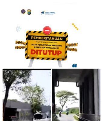 Jalur Kereta Perlintasan Sebidang Bandara Internasional Kualanamu Resmi Ditutup