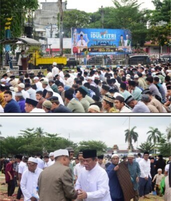 Pemkab Deli Serdang Laksanakan Shalat Idul Fitri 1445 Hijriyah Di Lapangan Tengku Raja Muda