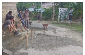 Garpu Peduli Serahkan Bahan Material Perbaikan Jalan Menuju Rumdis Walikota Gunungsitoli