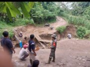Longsor Putuskan Jalan Desa, TNI dan Muspida Bergerak Beri Penanganan dan Solusi Darurat