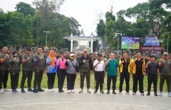 Korem 022/PT Gelar Jalan Santai dan Senam Aerobik Dalam rangka HUT Korem 022/PT