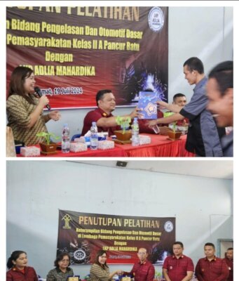 Tutup Pelatihan Kemandirian, WBP Lapas Pancur Batu Terima Sertifikat Pelatihan dari LKP Adlia Mahardika