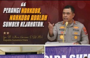 Perang Terhadap Narkotika di Wilayah Hukum Polda Sumut, Irjen Pol Wisnu Hermawan : “Perangi Narkoba, Narkoba Adalah Sumber Kejahatan”