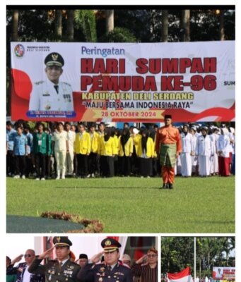 Kapolresta Deli Serdang Hadiri Upacara Peringatan Sumpah Pemuda Ke 96 Pemkab Deli Serdang
