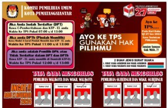 Kpu Siantar mengajak warga memilih