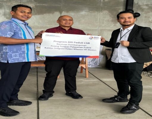 BRI Cabang Medan Gatot Subroto Salurkan CSR Kepada Imigrasi Kelas I Khusus TPI Medan