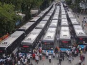 Bus Listrik Medan Kembali Beroperasi Pasca Banjir Melanda