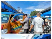 Sambangai Masyarakat,Polseķ Siantar Barat Laksanakan Patroli Jalan Kaki Diseputaran Pasar Horas