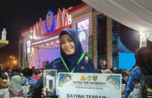 HARUMKAN NAMA KOTA TEBING TINGGI DAN PROVINSI SUMUT, ADILLA PUTRI RAIH JUARA TERBAIK 1 PADA MTQ VII KORPRI TINGKAT NASIONAL TAHUN 2024