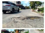 Info Untuk Bapak (PJ) Walikota TebingTinggi Dan Dinas Terkait,Jalan Baru saja di Perbaiki Sudah Rusak Parah Mengangak Lebar Nyaris telan Korban Jiwa