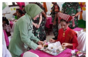 Dukung Program Pemerintah : Korem 002/PT Menggelar Makan Sehat Bergizi