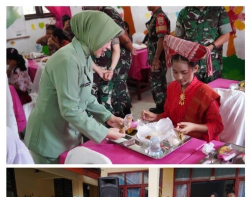 Dukung Program Pemerintah : Korem 002/PT Menggelar Makan Sehat Bergizi