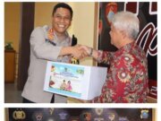 Kapolres Pematangsiantar Berikan Bingkisan kepada Wartawan Unit yang Rayakan Natal 2024