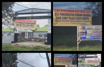 Disinyalir Merasa di Diskreditkan Dalam Sebuah Tulisan Spanduk terpajang Di Depan kantor Kejari Sergai , Akhirnya Spanduk Itu Kini Raib dan Lenyap tak Berbekas Bagai di Telan Hantu