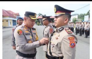 Kapolresta Deli Serdang Pimpin Langsung Sertijab Kasat Lantas Polresta Deli Serdang