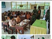 TNI-Polri Bersinergi, Bagikan Makan Siang Gratis di SD Negeri No. 107450