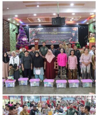 Wakapolres Sergai Kompol Mukmin Rambe Hadiri Open House Natal Kodim 0204/DS