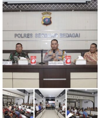 Polres Sergai Gelar Rakor Lintas Sektoral untuk Pengamanan Imlek 2576