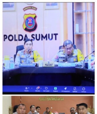Kapolres Pematangsiantar Ikuti Zoom Meeting Rapat Program Makan Bergizi Gratis